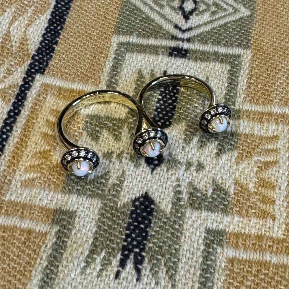 KS Floating Opal Adjustable Ring